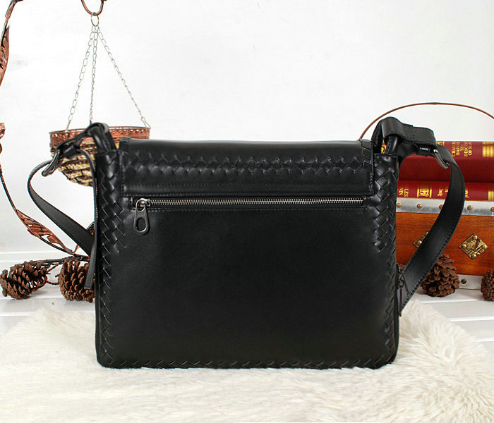 Bottega Veneta flap messenger  bag 30825 black - Click Image to Close